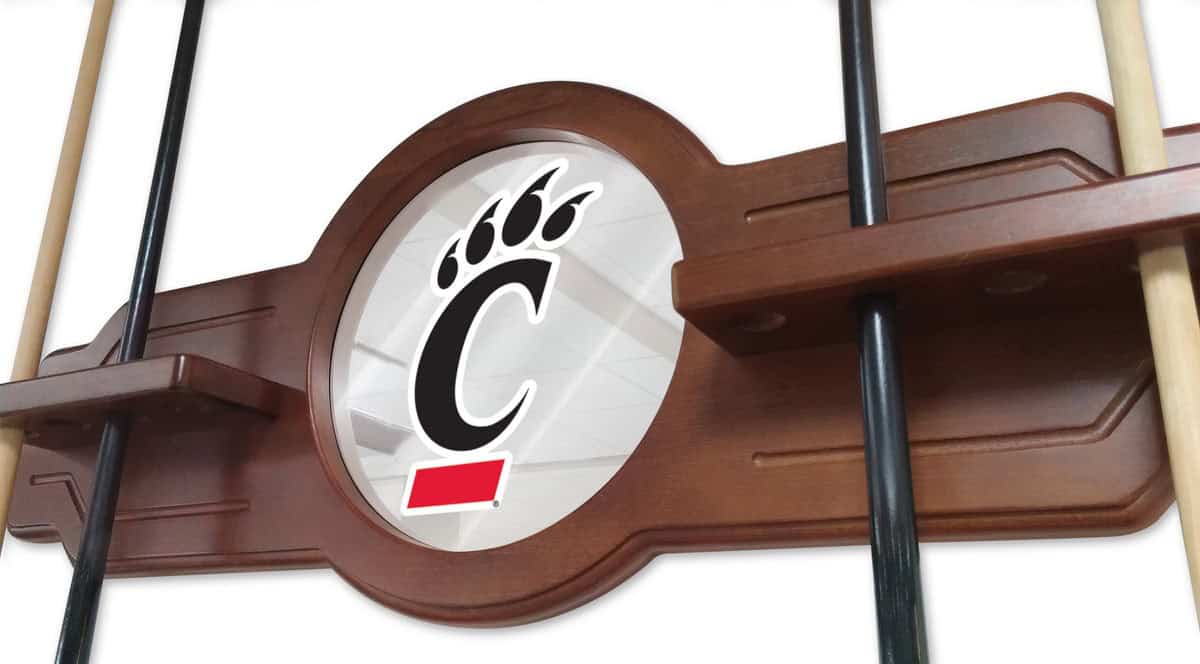 University of Cincinnati Chardonnay Logo Cue Rack 3 University of Cincinnati Chardonnay Logo Cue Rack - Image 3