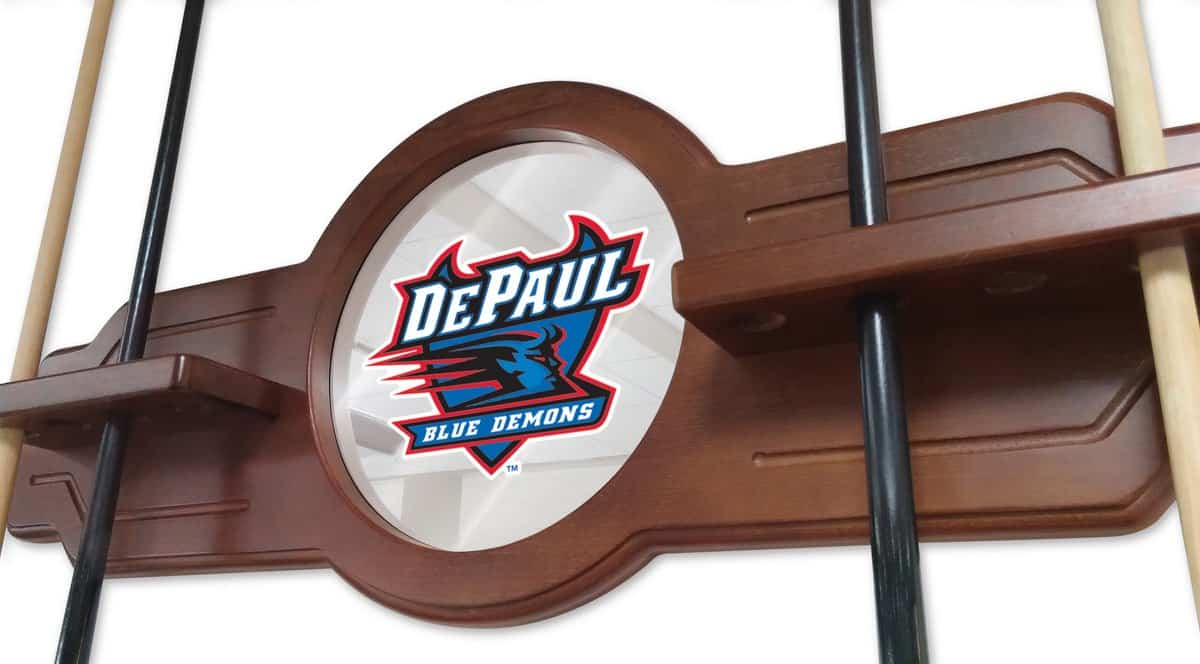 DePaul University Black Logo Cue Rack 3 DePaul University Black Logo Cue Rack - Image 3
