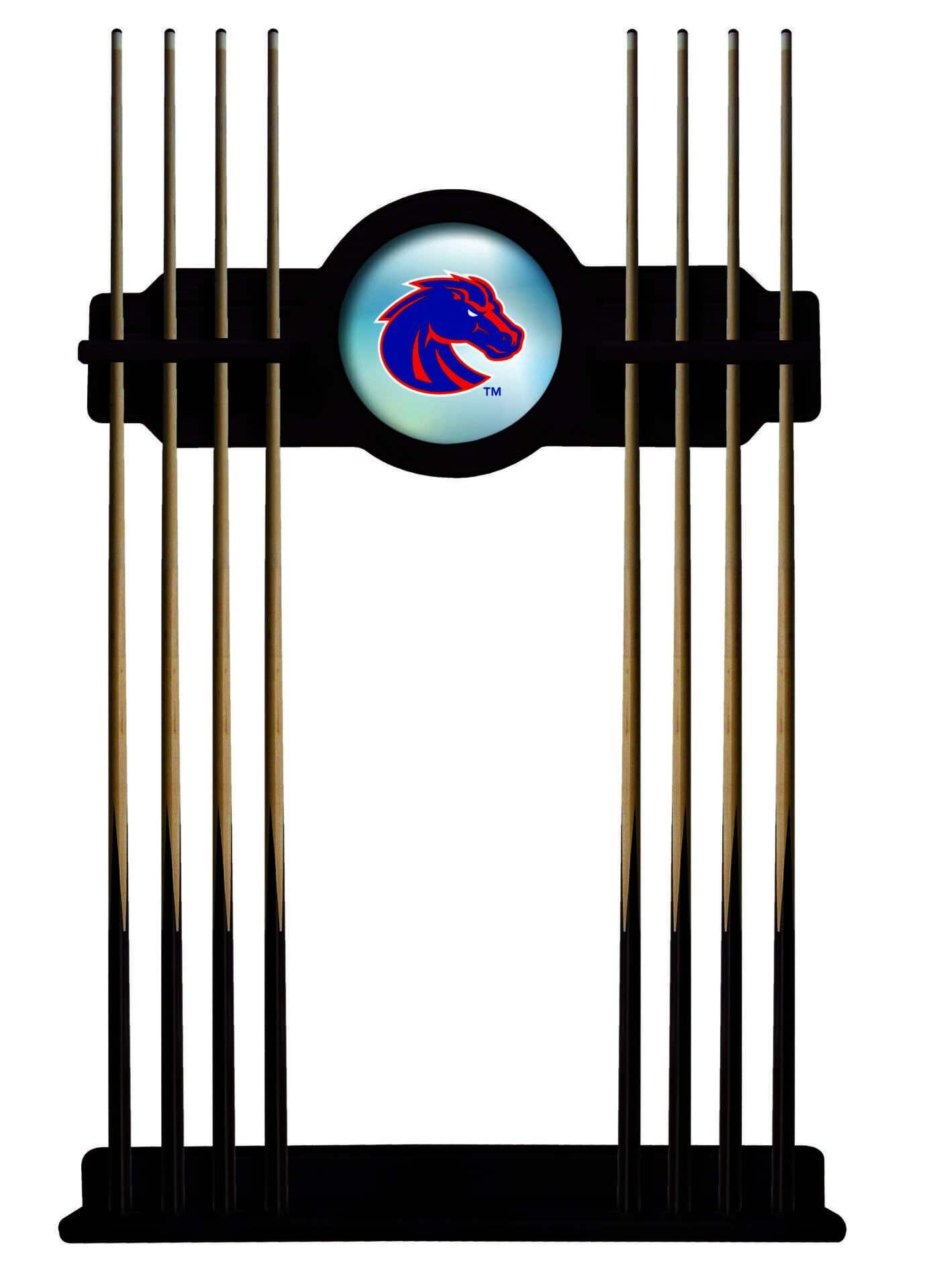 Boise State University English Tudor Logo Cue Rack 1 Boise State University English Tudor Logo Cue Rack