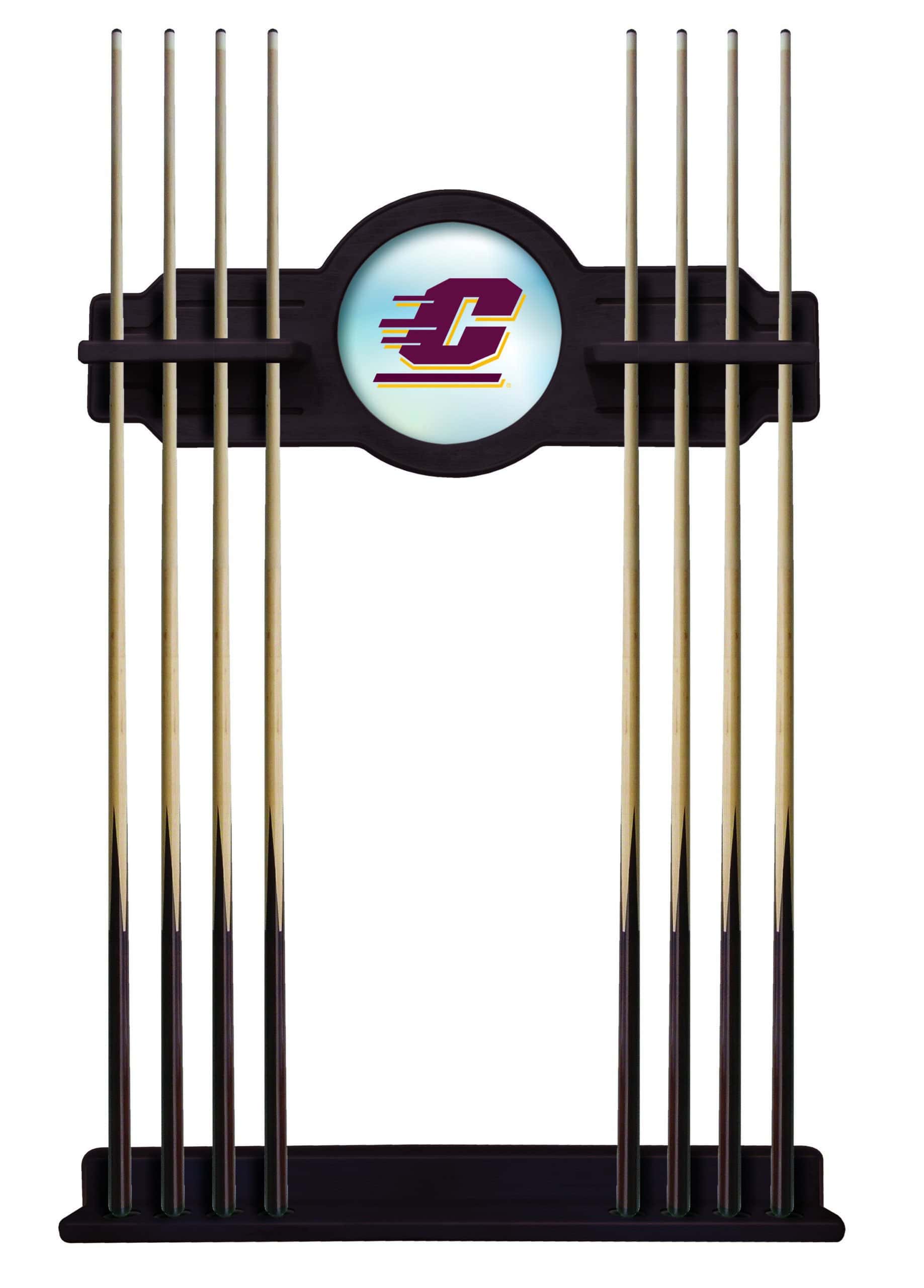 Central Michigan University English Tudor Logo Cue Rack 7 Central Michigan University English Tudor Logo Cue Rack