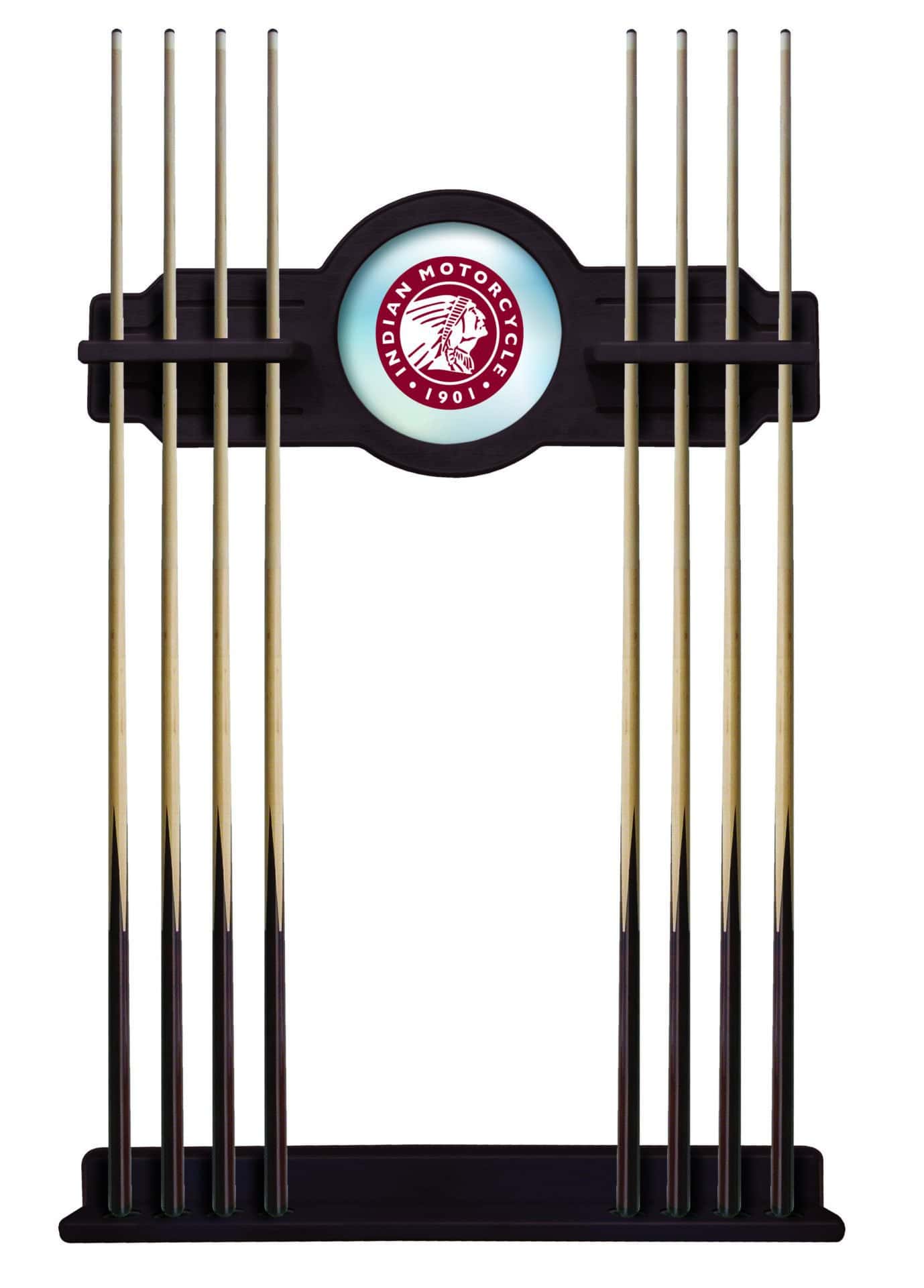 Indian Motorcycle English Tudor Logo Cue Rack 1 Indian Motorcycle English Tudor Logo Cue Rack