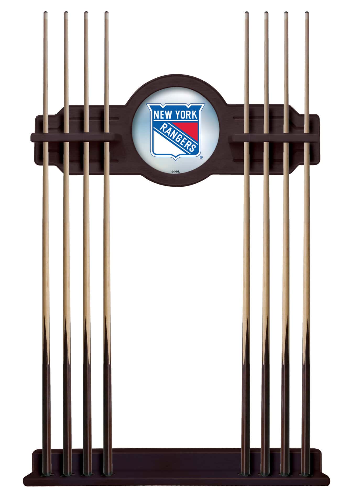 New York Rangers English Tudor Logo Cue Rack 1 New York Rangers English Tudor Logo Cue Rack
