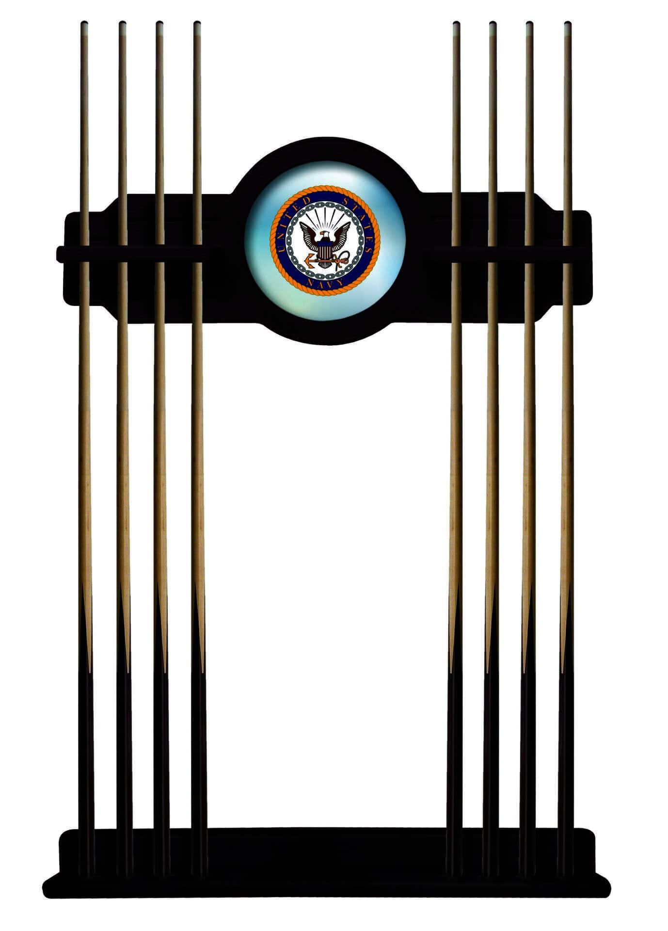 United States Navy English Tudor Logo Cue Rack 1 United States Navy English Tudor Logo Cue Rack