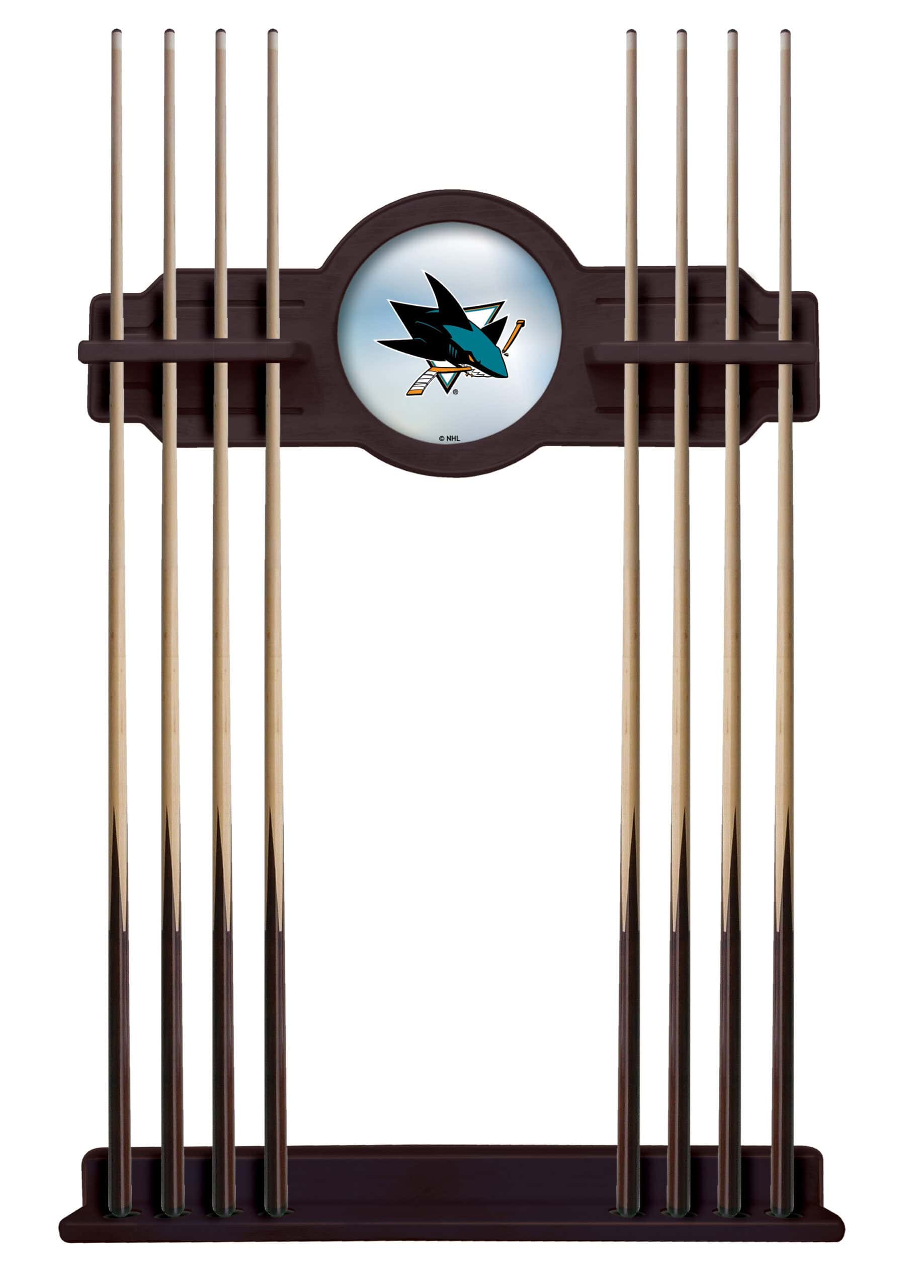 San Jose Sharks English Tudor Logo Cue Rack 7 San Jose Sharks English Tudor Logo Cue Rack