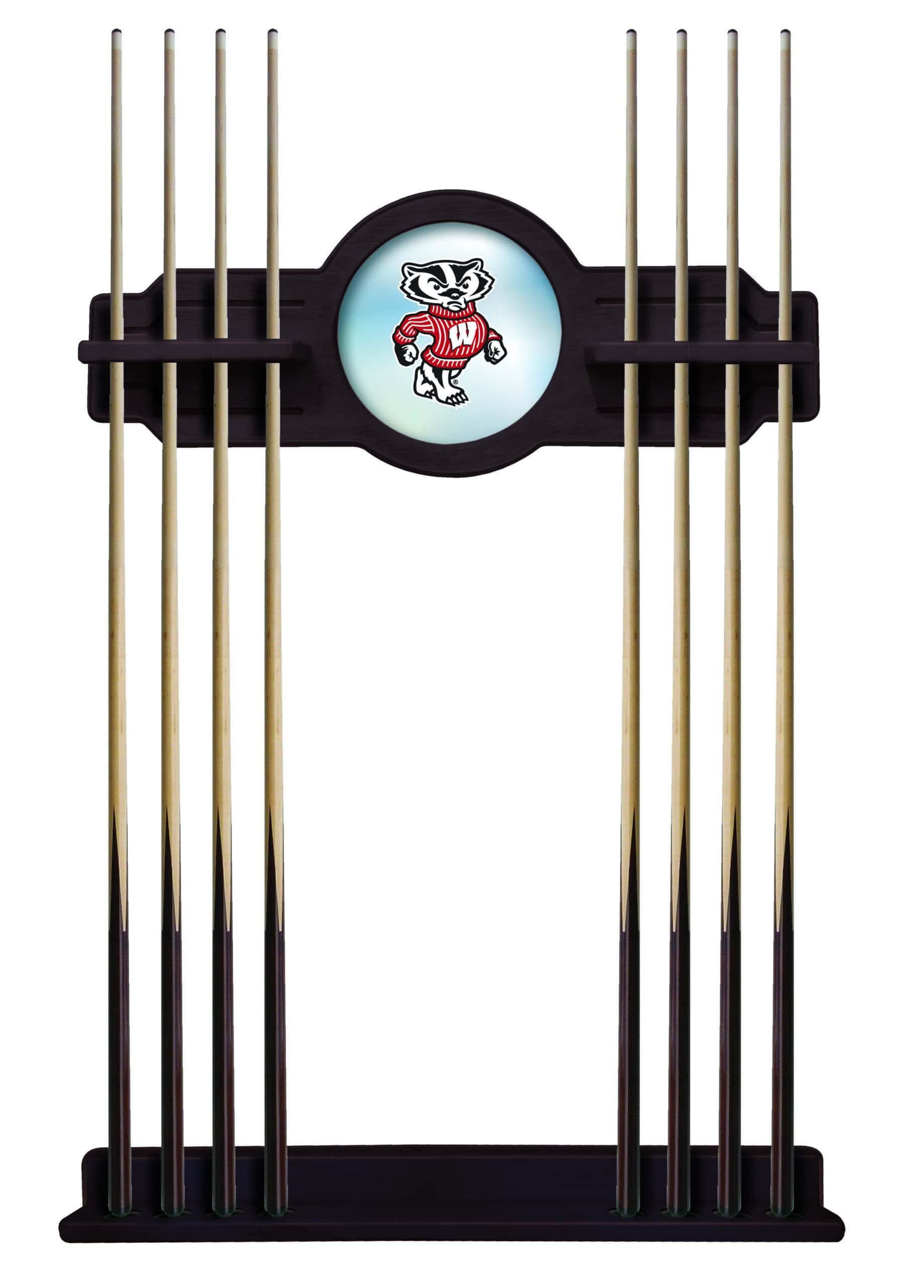 University of Wisconsin (Badger) English Tudor Logo Cue Rack 8 University of Wisconsin (Badger) English Tudor Logo Cue Rack