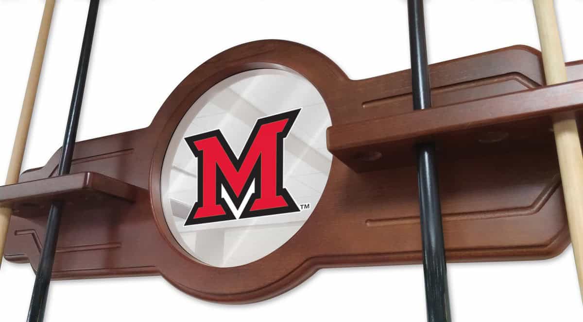 Miami University (OH) English Tudor Logo Cue Rack 3 Miami University (OH) English Tudor Logo Cue Rack - Image 3