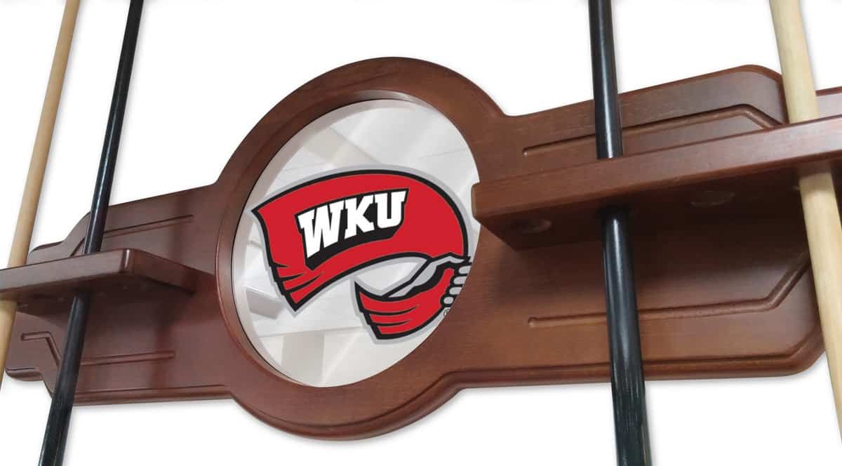Western Kentucky University Chardonnay Logo Cue Rack 3 Western Kentucky University Chardonnay Logo Cue Rack - Image 3