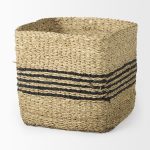 Cullen 15.7L x 15.7W x 15.7H (Set of 3) Grey Twisted Seagrass Square Basket