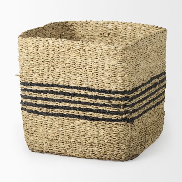 Cullen 15.7L x 15.7W x 15.7H Set of 3 Grey Twisted Seagrass Square Basket 2