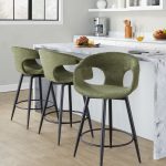 Curva 25 Black and Green Contemporary Counter Stools (Set of 2) 12 Curva 25 Black and Green Contemporary Counter Stools (Set of 2)
