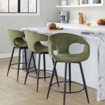 Curva 25 Black and Green Contemporary Counter Stools (Set of 2) 11 Curva 25 Black and Green Contemporary Counter Stools (Set of 2)