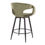 Curva 25 Black and Green Contemporary Counter Stools (Set of 2) 16 Curva 25 Black and Green Contemporary Counter Stools (Set of 2)