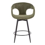 Curva 25 Black and Green Contemporary Counter Stools (Set of 2) 18 Curva 25 Black and Green Contemporary Counter Stools (Set of 2)