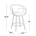 Curva 25 Black and Green Contemporary Counter Stools (Set of 2) 19 Curva 25 Black and Green Contemporary Counter Stools (Set of 2)