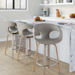Curva 26 Light Grey Contemporary Swivel Counter Stools (Set of 2) 12 Curva 26 Light Grey Contemporary Swivel Counter Stools (Set of 2)
