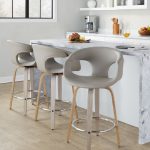 Curva 26 Light Grey Contemporary Swivel Counter Stools (Set of 2) 11 Curva 26 Light Grey Contemporary Swivel Counter Stools (Set of 2)