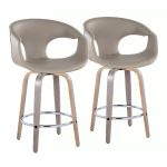 Curva 26 Light Grey Contemporary Swivel Counter Stools (Set of 2) 13 Curva 26 Light Grey Contemporary Swivel Counter Stools (Set of 2)