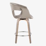 Curva 26 Light Grey Contemporary Swivel Counter Stools (Set of 2) 15 Curva 26 Light Grey Contemporary Swivel Counter Stools (Set of 2)