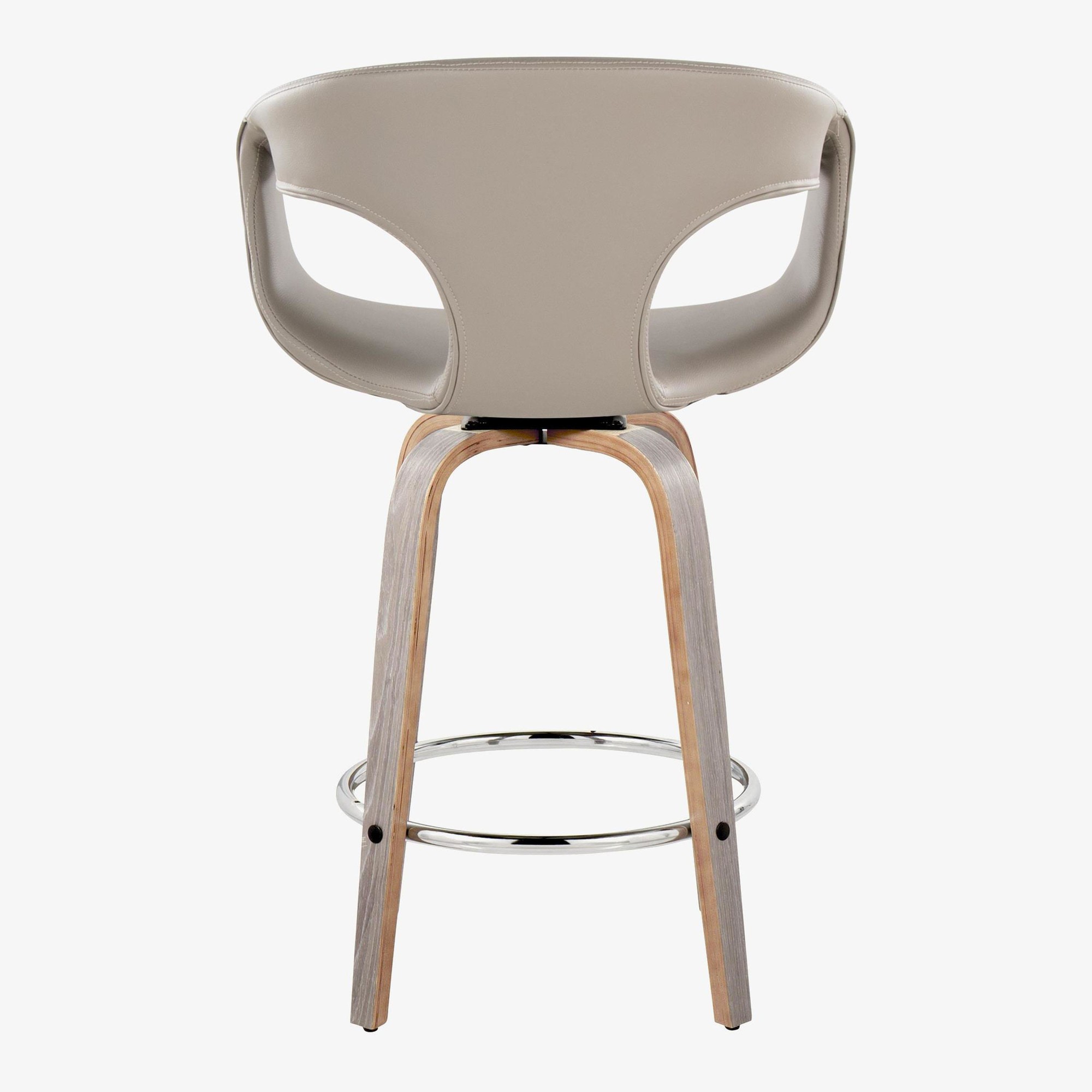 Curva 26 Light Grey Contemporary Swivel Counter Stools (Set of 2) 7 Curva 26 Light Grey Contemporary Swivel Counter Stools (Set of 2) - Image 7