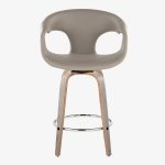 Curva 26 Light Grey Contemporary Swivel Counter Stools (Set of 2) 18 Curva 26 Light Grey Contemporary Swivel Counter Stools (Set of 2)