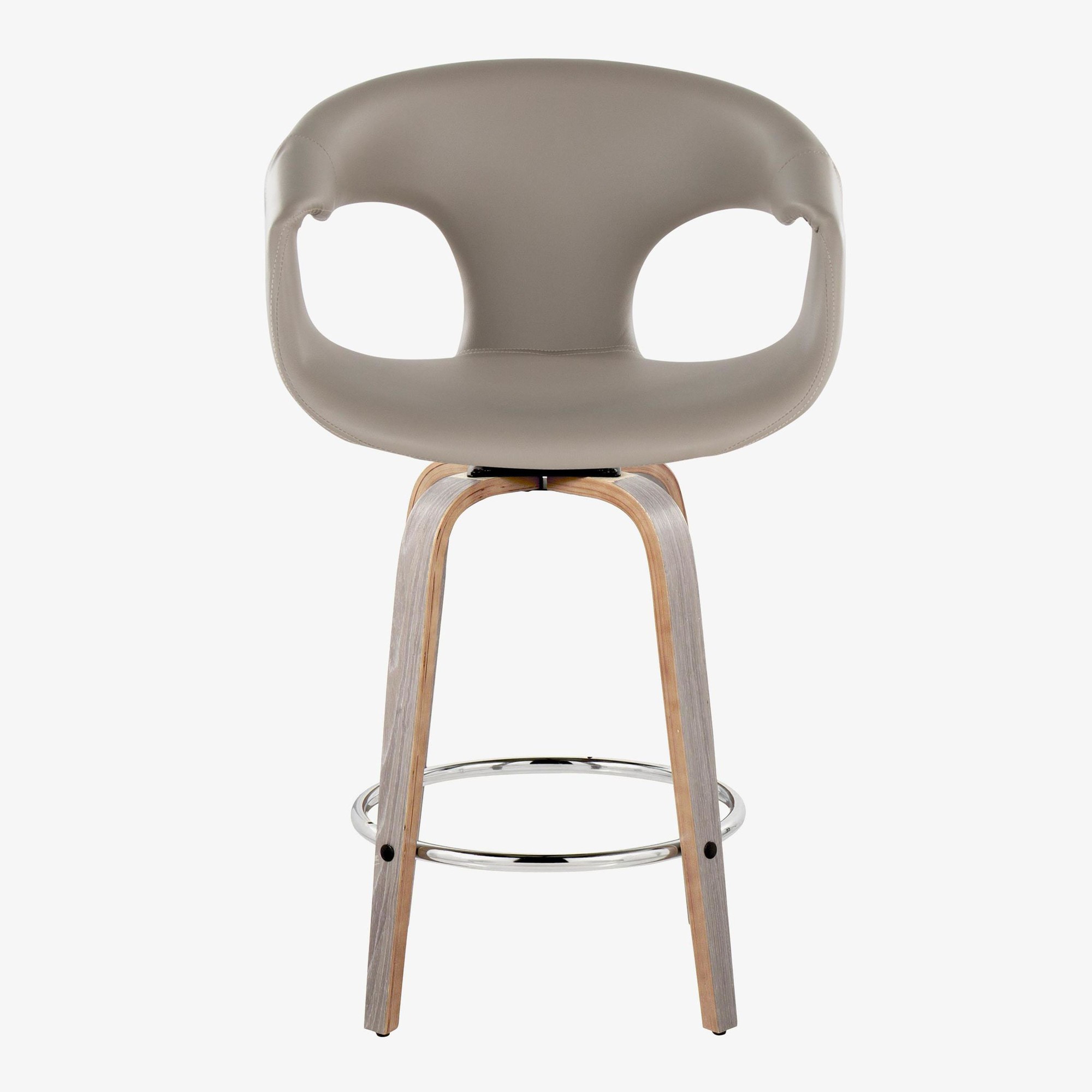 Curva 26 Light Grey Contemporary Swivel Counter Stools (Set of 2) 8 Curva 26 Light Grey Contemporary Swivel Counter Stools (Set of 2) - Image 8