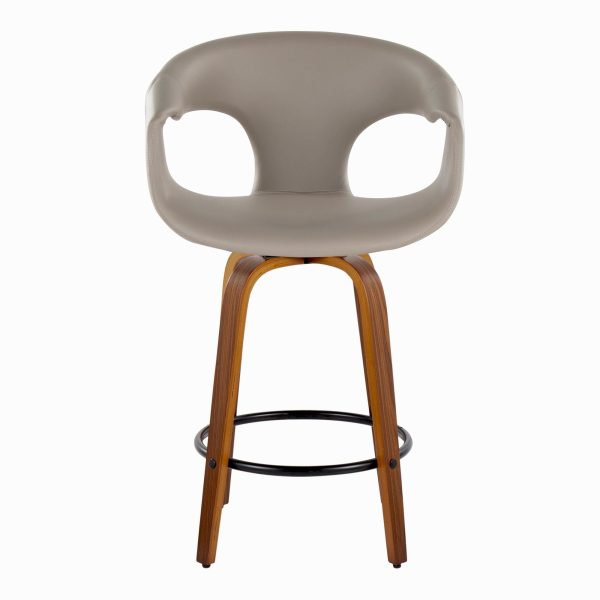 Curva 26 Mid Century Modern Swivel Counter Stool Set of 2 7