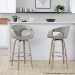 Curva 30 Light Grey Contemporary Swivel Barstool (Set of 2) 12 Curva 30 Light Grey Contemporary Swivel Barstool (Set of 2)