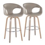 Curva 30 Light Grey Contemporary Swivel Barstool (Set of 2) 13 Curva 30 Light Grey Contemporary Swivel Barstool (Set of 2)