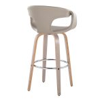 Curva 30 Light Grey Contemporary Swivel Barstool (Set of 2) 16 Curva 30 Light Grey Contemporary Swivel Barstool (Set of 2)