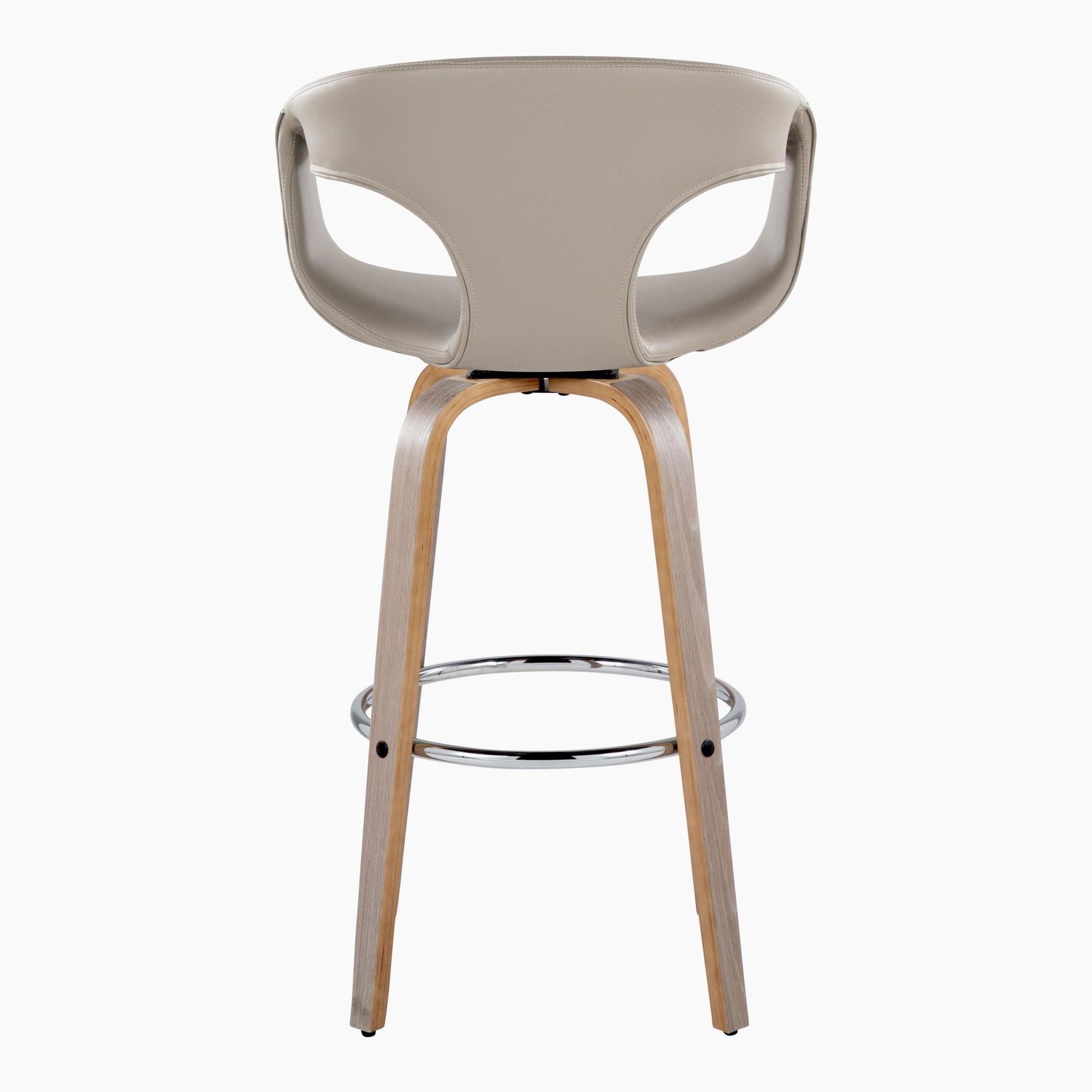 Curva 30 Light Grey Contemporary Swivel Barstool (Set of 2) 7 Curva 30 Light Grey Contemporary Swivel Barstool (Set of 2) - Image 7