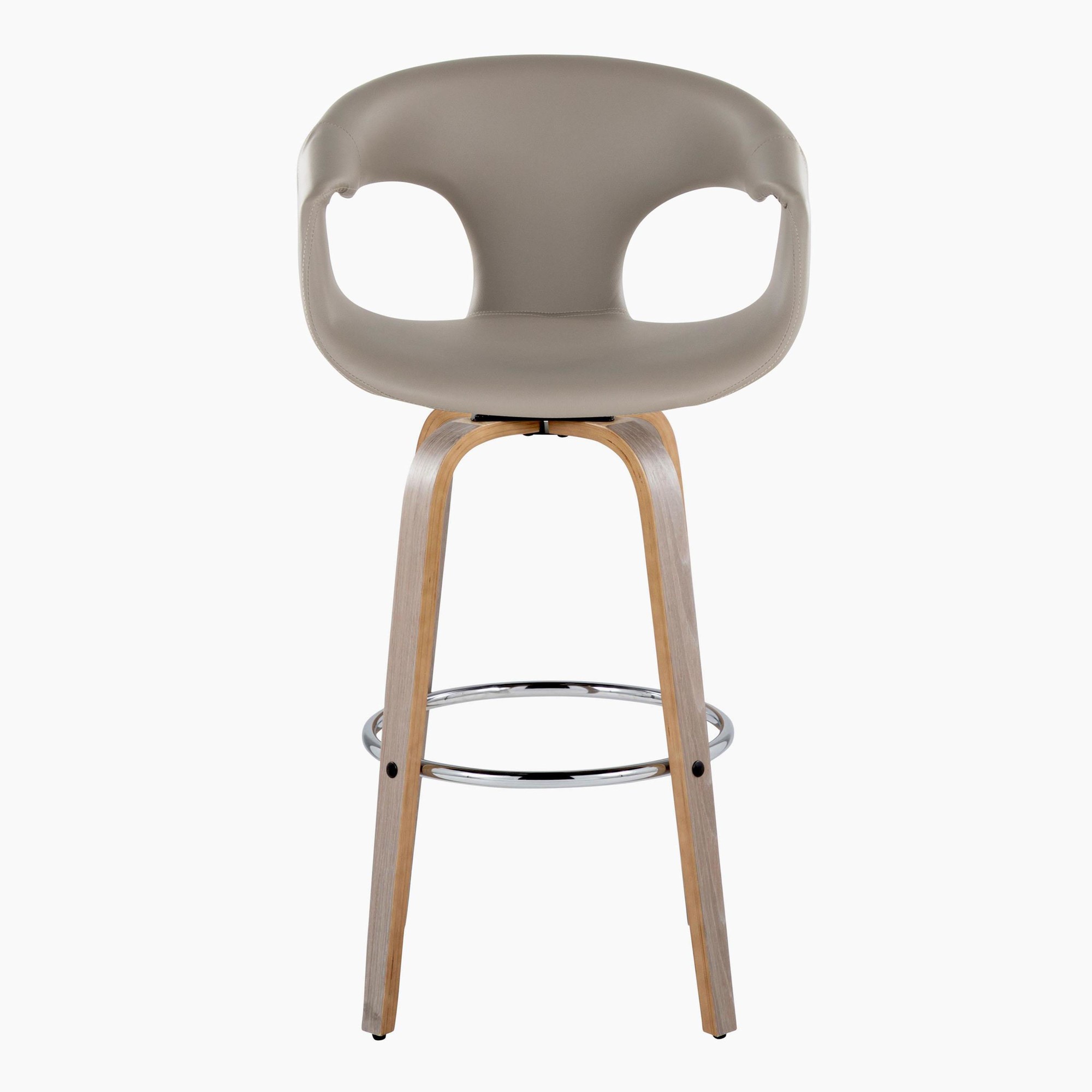 Curva 30 Light Grey Contemporary Swivel Barstool (Set of 2) 8 Curva 30 Light Grey Contemporary Swivel Barstool (Set of 2) - Image 8