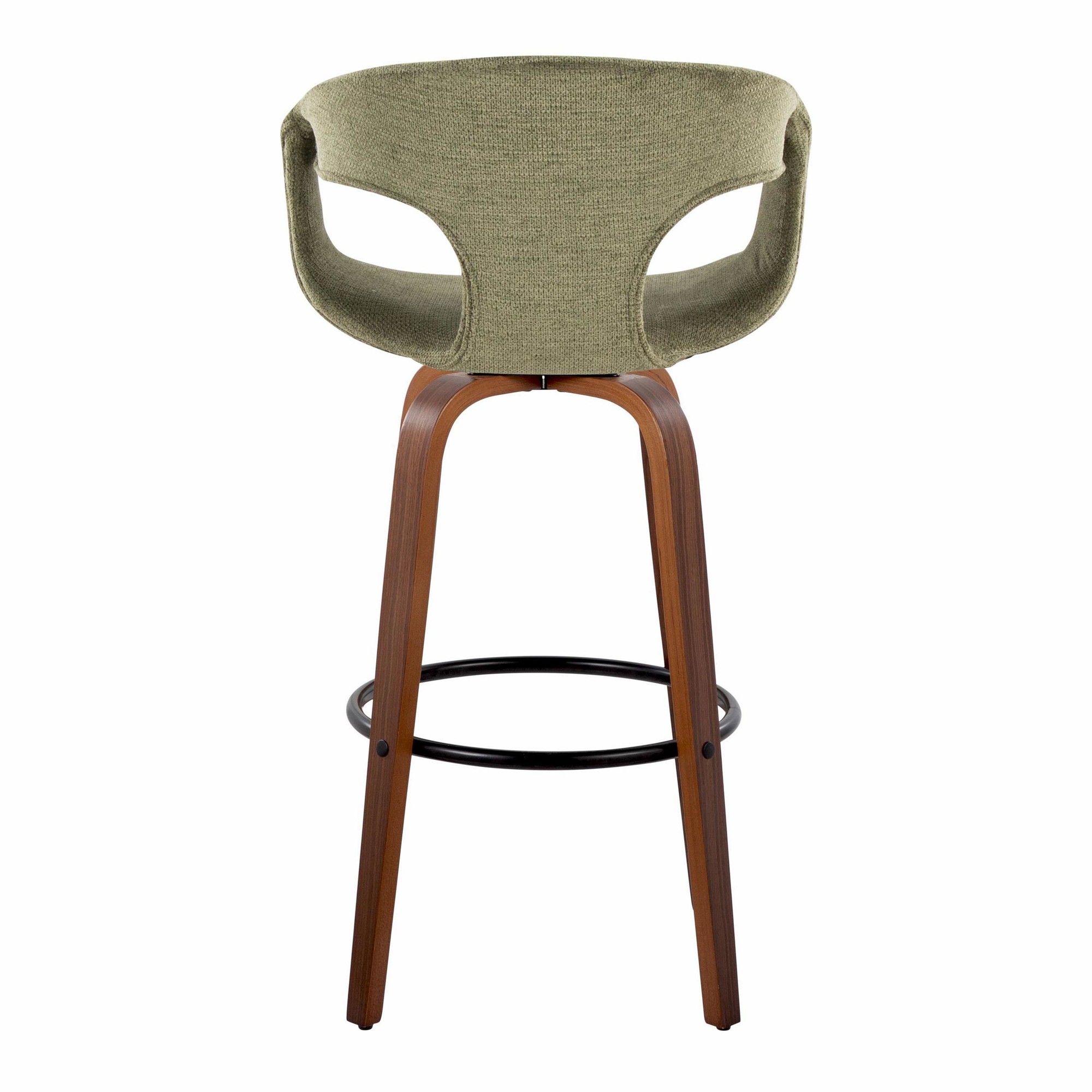 Curva 30 Mid-Century Modern Green Barstool (Set of 2) 7 Curva 30 Mid-Century Modern Green Barstool (Set of 2) - Image 7