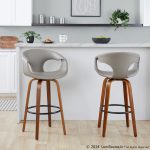 Curva 30 Mid-Century Modern Light Grey Swivel Barstool (Set of 2) 11 Curva 30 Mid-Century Modern Light Grey Swivel Barstool (Set of 2)