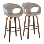 Curva 30 Mid-Century Modern Light Grey Swivel Barstool (Set of 2) 13 Curva 30 Mid-Century Modern Light Grey Swivel Barstool (Set of 2)