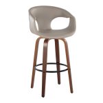 Curva 30 Mid-Century Modern Light Grey Swivel Barstool (Set of 2) 14 Curva 30 Mid-Century Modern Light Grey Swivel Barstool (Set of 2)