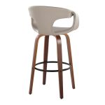 Curva 30 Mid-Century Modern Light Grey Swivel Barstool (Set of 2) 16 Curva 30 Mid-Century Modern Light Grey Swivel Barstool (Set of 2)