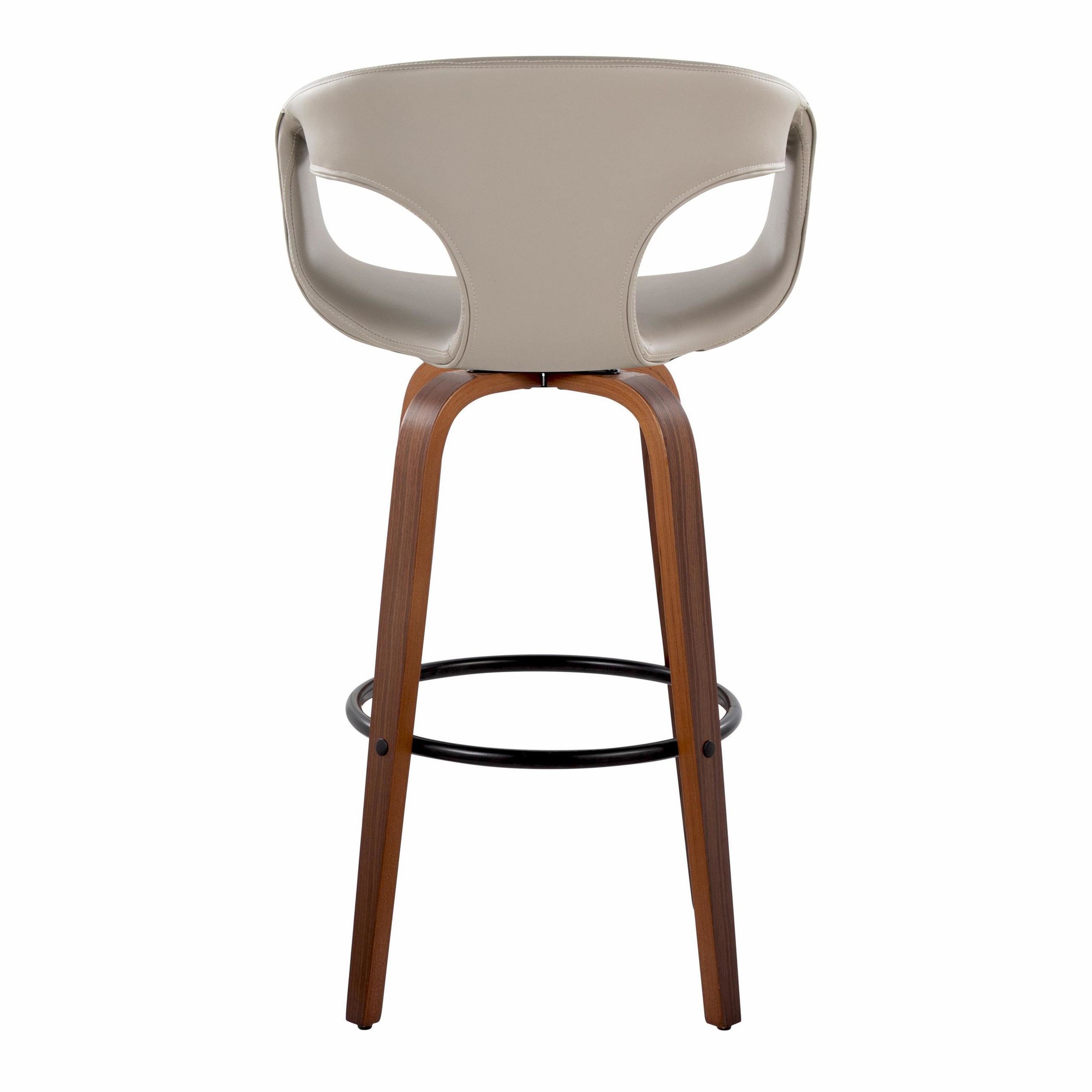 Curva 30 Mid-Century Modern Light Grey Swivel Barstool (Set of 2) 7 Curva 30 Mid-Century Modern Light Grey Swivel Barstool (Set of 2) - Image 7