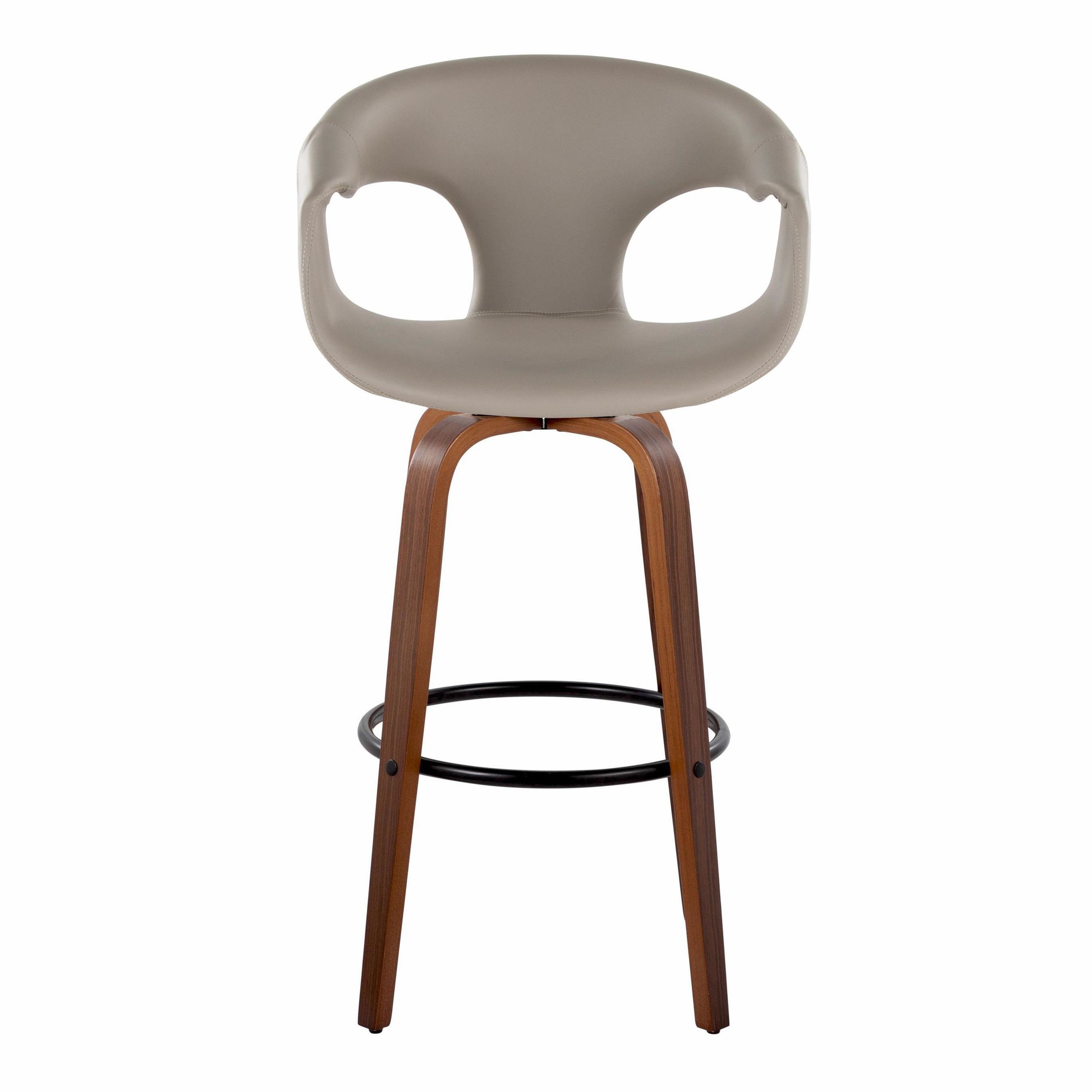 Curva 30 Mid-Century Modern Light Grey Swivel Barstool (Set of 2) 8 Curva 30 Mid-Century Modern Light Grey Swivel Barstool (Set of 2) - Image 8