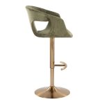 Curva Gold Green Contemporary Adjustable Barstool (Set of 2) 15 Curva Gold Green Contemporary Adjustable Barstool (Set of 2)