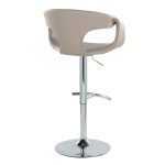 Curva Light Grey Contemporary Adjustable Barstool (Set of 2) 16 Curva Light Grey Contemporary Adjustable Barstool (Set of 2)