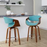 Curvini 24 Mid-Century Modern Teal Counter Stool (Set of 2) 12 Curvini 24 Mid-Century Modern Teal Counter Stool (Set of 2)
