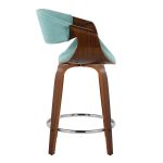 Curvini 24 Mid-Century Modern Teal Counter Stool (Set of 2) 15 Curvini 24 Mid-Century Modern Teal Counter Stool (Set of 2)