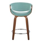 Curvini 24 Mid-Century Modern Teal Counter Stool (Set of 2) 17 Curvini 24 Mid-Century Modern Teal Counter Stool (Set of 2)