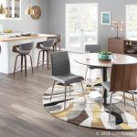 Curvini 24 Mid-Century Walnut and Light Grey Swivel Stool (Set of 2) 17 Curvini 24 Mid-Century Walnut and Light Grey Swivel Stool (Set of 2)