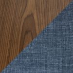 Curvini Mid-Century Modern Walnut and Blue Barstool (Set of 2) 22 Curvini Mid-Century Modern Walnut and Blue Barstool (Set of 2)