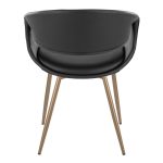 Curvo Black Faux Leather Antique Copper Contemporary Chairs (Set of 2) 15 Curvo Black Faux Leather Antique Copper Contemporary Chairs (Set of 2)