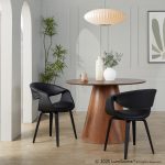 Curvo Black Faux Leather Contemporary Chair Set (Set of 2) 10 Curvo Black Faux Leather Contemporary Chair Set (Set of 2)