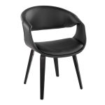Curvo Black Faux Leather Contemporary Chair Set (Set of 2) 12 Curvo Black Faux Leather Contemporary Chair Set (Set of 2)