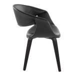 Curvo Black Faux Leather Contemporary Chair Set (Set of 2) 13 Curvo Black Faux Leather Contemporary Chair Set (Set of 2)
