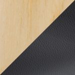 Curvo Black Faux Leather Contemporary Upholstered Chair Natural Wood (Set of 2) 18 Curvo Black Faux Leather Contemporary Upholstered Chair Natural Wood (Set of 2)